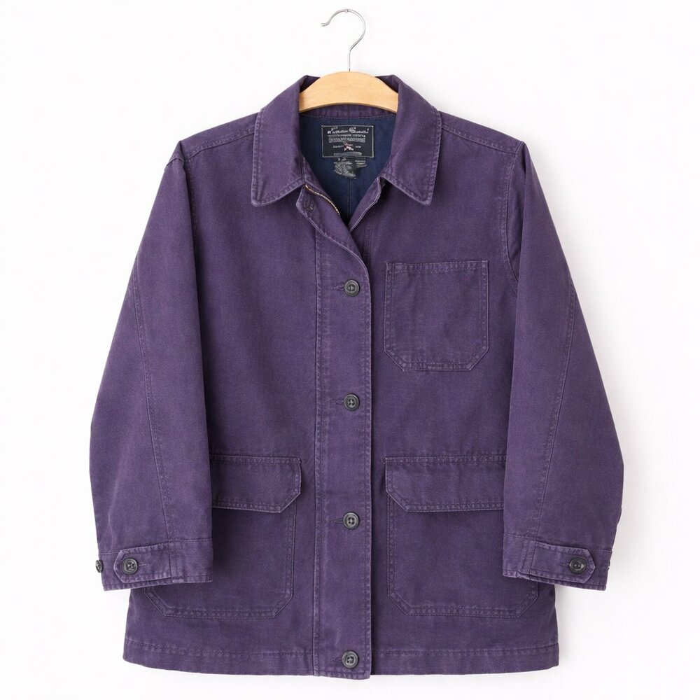 EDDIE BAUER | Heavy Cotton Navy Blue Cargo Jacket Coat - Women's X-Small